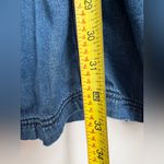 Abercrombie & Fitch  Chambray A Line Denim Dress long sleeve snap button y2k MT Photo 7