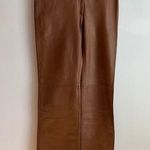 Prandina Brown leather y2k low rise pants Size 2 Photo 0