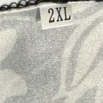 SheIn  Black & White 1/4 Zip Cold Shoulder Floral Shirt, 2XL Photo 3