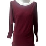 Trouve Women's Red Long Sleeve Boat Neck Blouse Size M Size M Photo 8