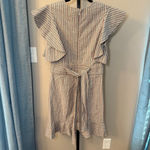 Robert Rodriguez  Basia Mini Dress Stripe Ruffle Cotton‎ Size 6 Photo 5