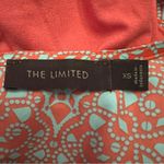 The Limited The‎  Women’s Blouse Orange Geometric Pattern Short Sleeve Crew Neck Photo 6
