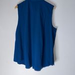 Athleta  Blue Collar Sleeveless Hidden Button Down Top Size 1X Photo 1