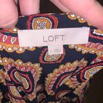 Loft Medallion Ruffle Shoulder Bar Back Blouse Top Woman’s Large Photo 6