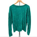 We The Free Milan Top Teal Crushed Velvet Sweatshirt Sweater Long Sleeves Photo 8