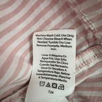 Free Assembly Striped Long Sleeve Ruffle Hem Womens Cotton Top Size XL Pullover Pink Photo 9