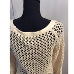 American Eagle  Medium M Crocheted Open Weave Sweater Long Sleeve Photo 4