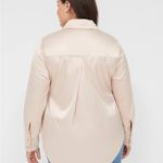 Lane Bryant  Long-Sleeve Button-Down Satin Shirt Champagne size 20 New with Tags! Photo 7