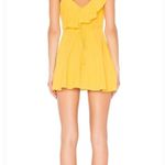 LPA  Asymmetrical Ruffle Wrap Dress in Golden Yellow XS Photo 1