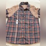 Free People  Women’s Fireside Nights Plaid Button-Down Shirt Photo 5