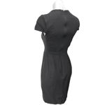 Banana Republic  Black Square Neck Short Cap Sleeve Knee Length Sheath Dress 2 Photo 4