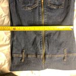 Frankie B Y2K Jumpsuit Dark Wash Denim Zip up Large Inseam 30 inches Blue Photo 2