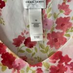 Emma James Women Pink White Floral Sleeveless Top 16 V Neck Boho Cottagecore Photo 4