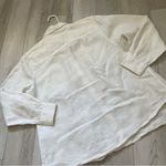 Kate Hill 100% Linen Long Sleeve Button Up Shirt White (Size 1X) Photo 5
