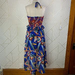 Red Carter Ava Dress in Paradise Blue/Red Floral Photo 9