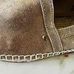 Coach  Casey Metallic Gold Leather Slip-On Espadrille Flats - US 8 Photo 3