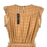 Velvet Heart  Tabatha Dress Ruffle Sleeveless Belted Tan Oat Size XS NWT Photo 5