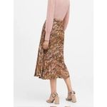 Banana Republic Snake Print Pleated Midi Skirt Women's Size 10 Photo 1