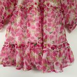 VERO MODA NWT Pink Floral Long Sleeve Smock Mini Dress VMSMILLA FRILL Size XXS Photo 11