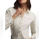 Anthropologie Pilcro x - Long-Sleeve Denim Micro Mini Shirt Dress Sz S Photo 1