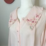 Vintage Etienne NWT Pink Floral Embellished Top S Photo 2