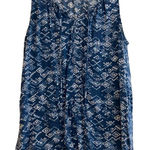 Sonoma Women’s Small Aztec Blue White Sleeveless V-neck Top Photo 0