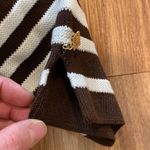 St. John Sport Women’s Brown & White Striped Cropped Knit Sweater Sz Sm Photo 50