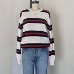 Brandy Melville NWT  Red Navy & White Striped Bernadette Sweater Photo 0