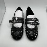 Schutz NWOB  Women's Sarita Leather Flat size 7 Mary Jane studded black Photo 1