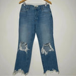 Free People  Maggie Mid Rise Straight Leg Jeans in Aged To Perfection Size 27 Photo 2