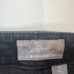 Chico's So Slimming By  Size 2 Short US L 12 Jeans Faded Black Mid Rise Stretch Photo 7