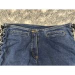 Jeanology Lace Up Side y2k 90s Hippie Women’s Juniors Flare Blue Jeans Size 8 Photo 1