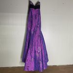 Vtg Y2K Alyce Designs Beaded Purple Mermaid Gown Goth Dark Fairy Prom Dress 0 Photo 2