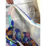 Vintage Gabar One Piece Swimsuit Blue Floral Shorts Size 10/Small Tropical 60s Photo 5