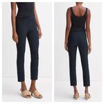 Vince [] Navy Blue Ponte Knit Stitch Front Seam Slim Ankle Pants Work Sz Medium M Photo 1