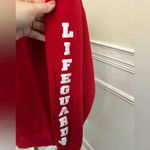 Red Lifeguard Hoodie Uni Sex size Medium White Photo 4