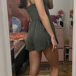 Abercrombie & Fitch NWOT abercrombie hunter green faux wrap romper Photo 3