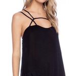 Free People  black strappy cutout flowy lace hem tank Photo 0