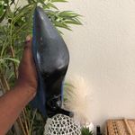 Unique Blue western country boho fabric suede ankle boots floral embroidery pointed toe 3” stiletto heels Fit as US Women size 7 Photo 2