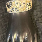 Vintage Crystal Rhinestone Clamper Bracelet Silver Tone Light Pink Boho Art Deco Photo 0