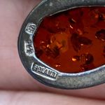 Vintage Baltic Amber Sterling Silver Dangle Teardrop Earrings 926 Poland Photo 3