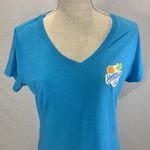Dist Rict  Somewhere Pub V-Neck Tee Top T-shirt Medium Light Blue Size Large Photo 1