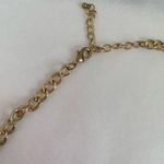 Forever 21  Green Gem & Rhinestone Gold Chain Fashion Necklace New Photo 3