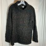 Talbots  Sweater Womens Size Medium Black with Rainbow Wool Mohair Blend Cozycore Photo 0