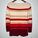 Athleta 100% cashmere lodge sweater chianti striped pullover cozy warm size XS Photo 2