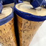 DOLCE VITA Women’s Jill Open Toe Slingback Wedge Sandal Suede Blue Size 10 Photo 6