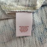 LC Lauren Conrad Ivory Blue Floral Lace Trim Short Sleeve Tee sz Large Tie Back Photo 10