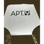 Apt. 9  Bib Statement Necklace gold Tone plastic rhinestones Adjustable 21.5" NWT Photo 3