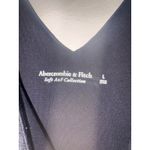 Abercrombie & Fitch  Black Faux Leather‎ V-Neck Sleeveless Bodysuit - L Photo 2