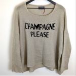 Wooden Ships Wooden Ship Champagne‎ Please Crew Knit Sweater Sz M/L Wool Mohair Beige Black Photo 3